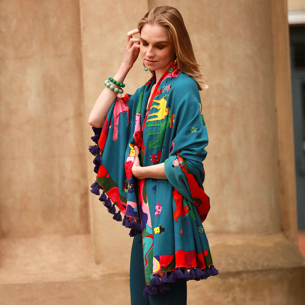 Radiant Poochies Stilvoll Wool Shawl