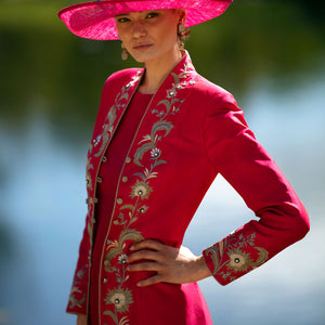 Raspberry Missouri Silk Dresscoat