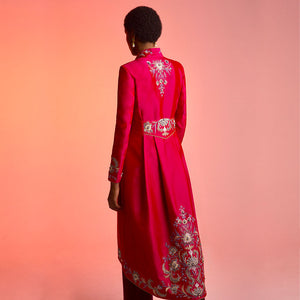 Raspberry Missouri Silk Dresscoat