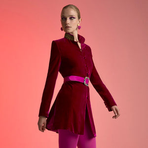 Raspberry Regal Velvet Grace Jacket