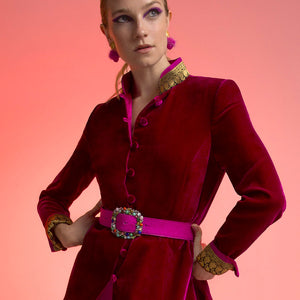 Raspberry Regal Velvet Grace Jacket