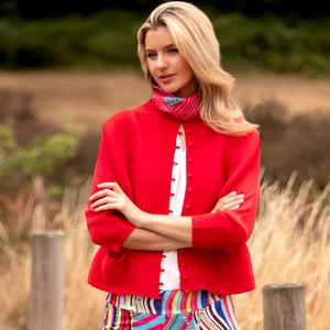 Red Fearne Dolman Cardigan