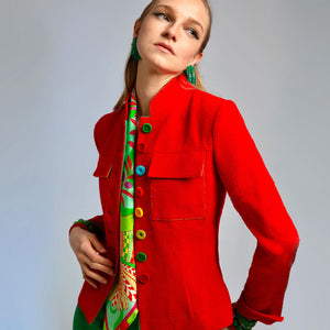 Red Tessie Cotton Jacket