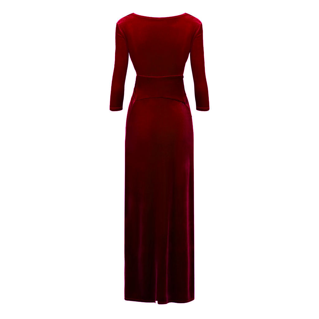 Red Velvet Lola Maxi Dress