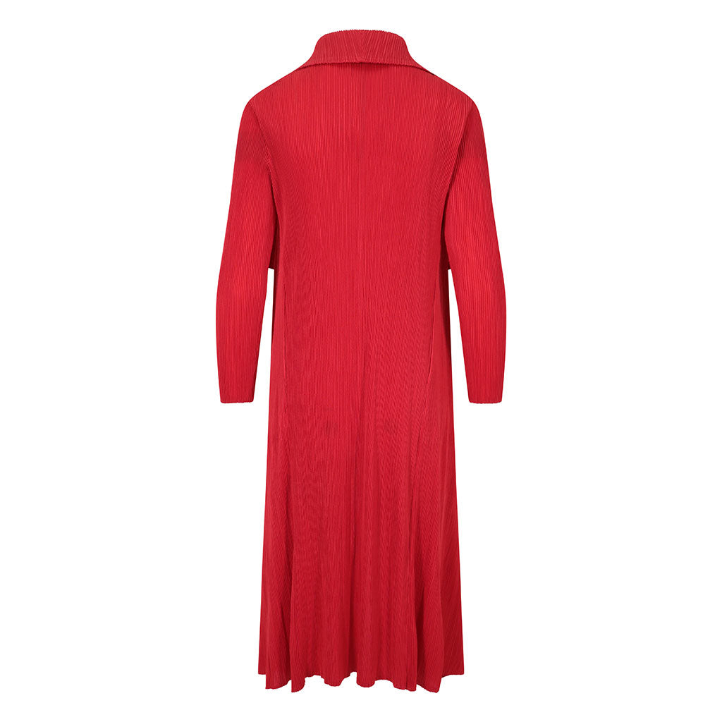 Red Waterfall Crinkle Coat