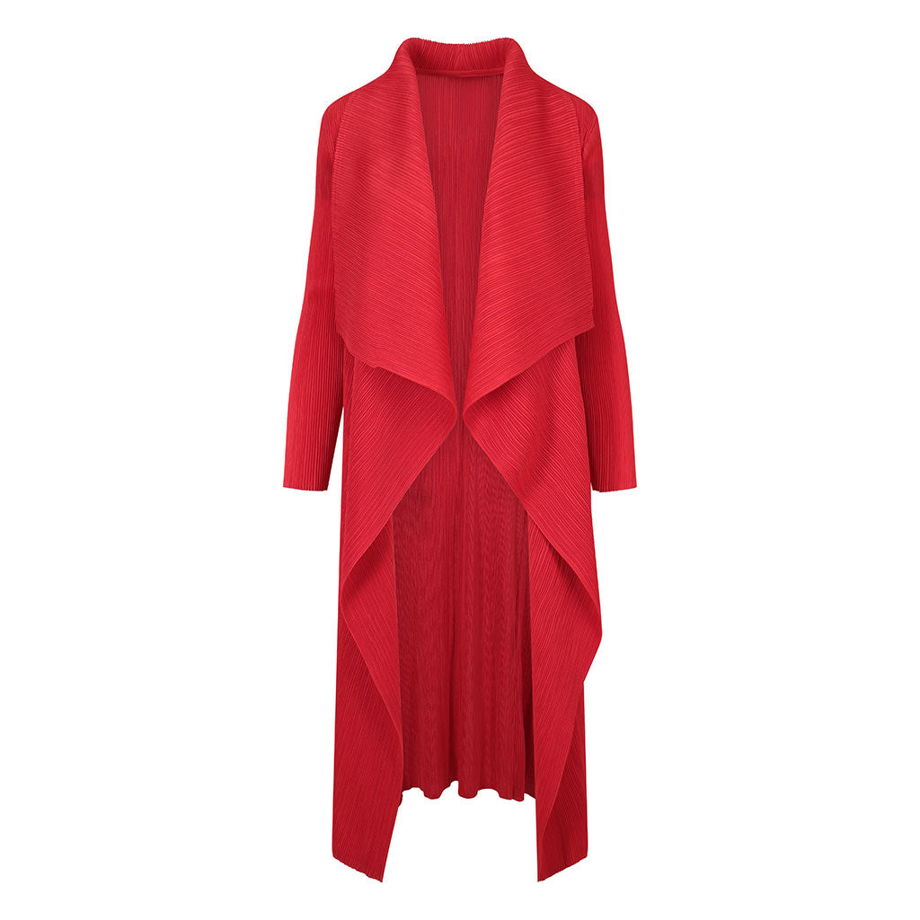 Red Waterfall Crinkle Coat - Beatrice von Tresckow Designs