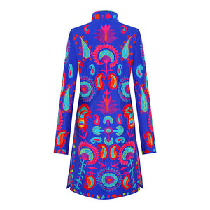 Royal Blue Samarkand Nehru Jacket