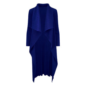 Royal Blue Waterfall Crinkle Coat