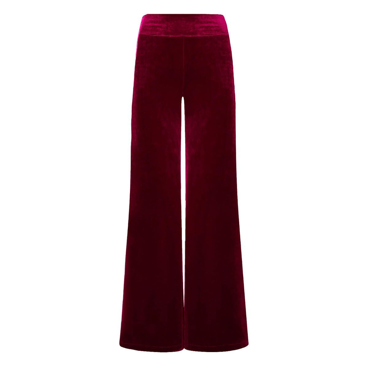 Ruby Velvet Wide Flare Trousers