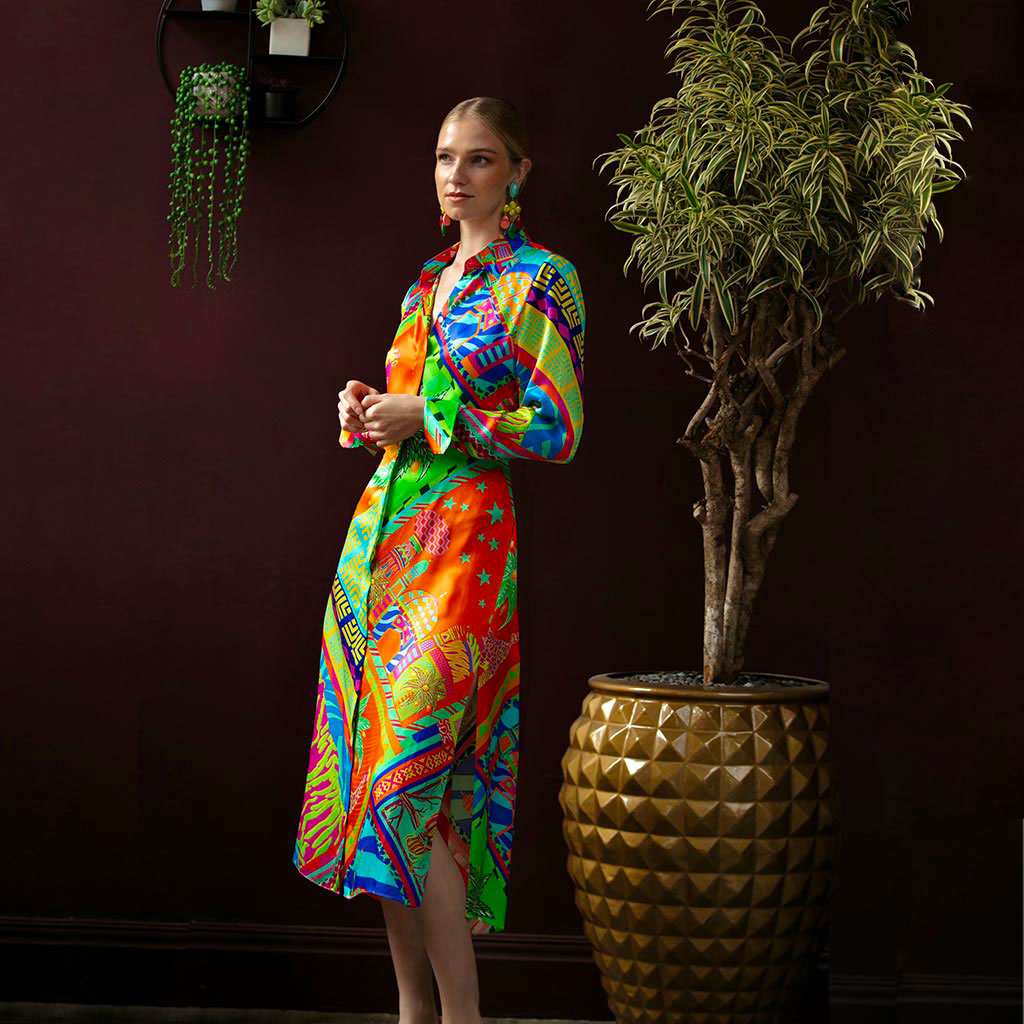 silk safari dress Sleeveless Safari Dress, Silver Silk Cotton
