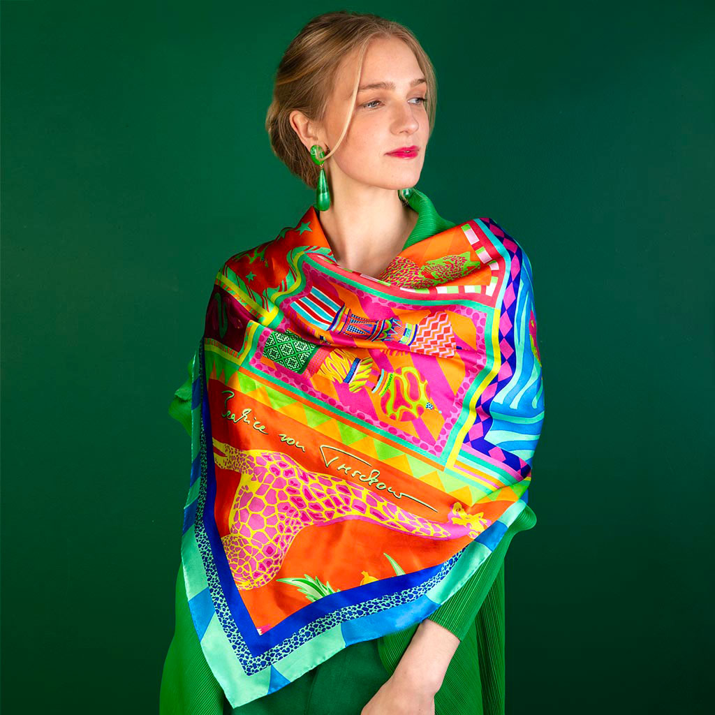 Safari Square Silk Scarf