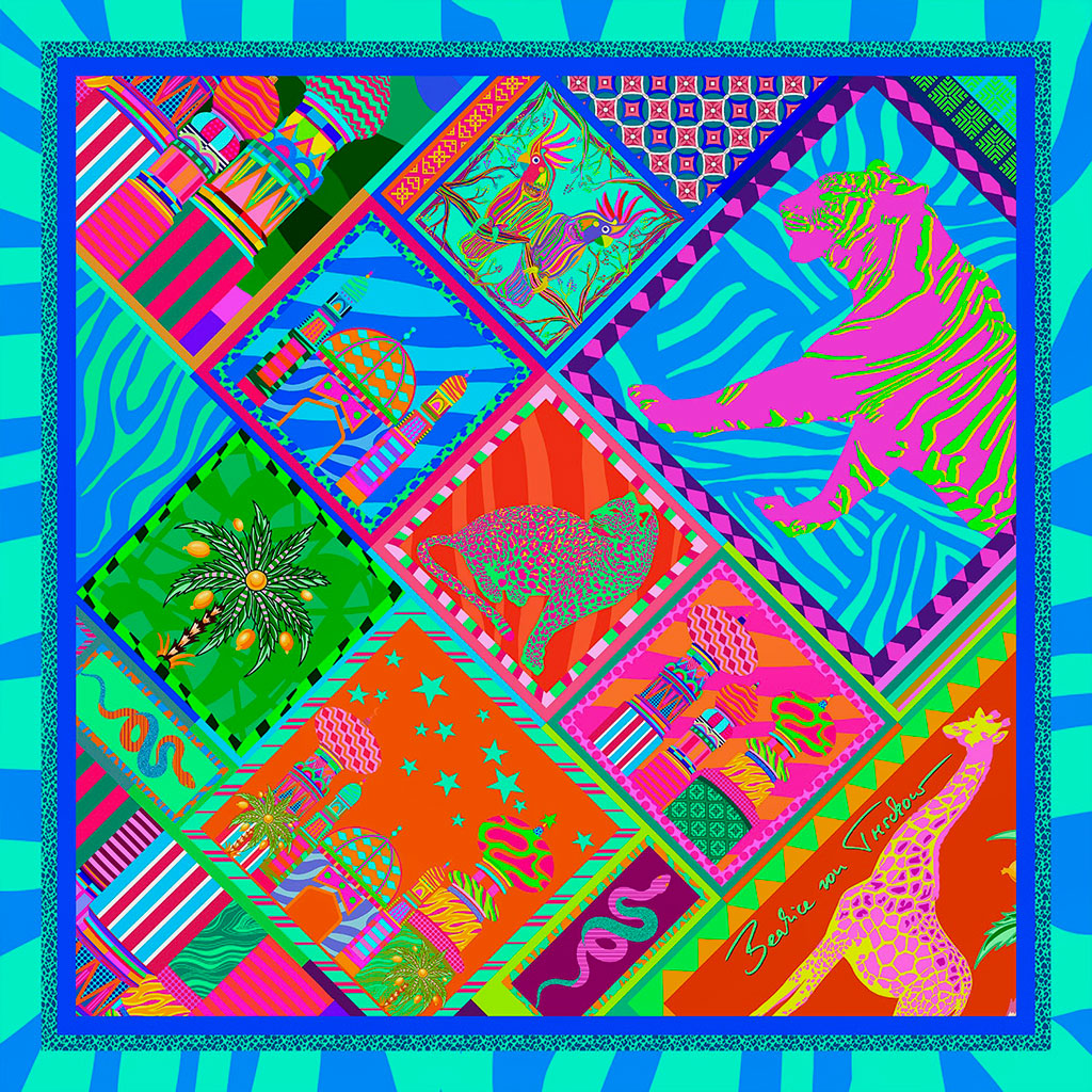 Safari Square Silk Scarf