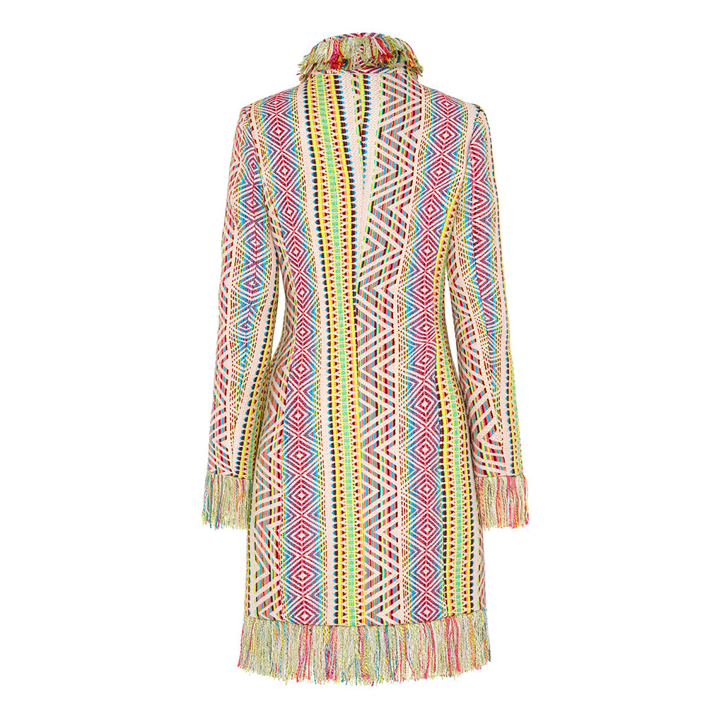 Technicolour Fringed Lacy Coat