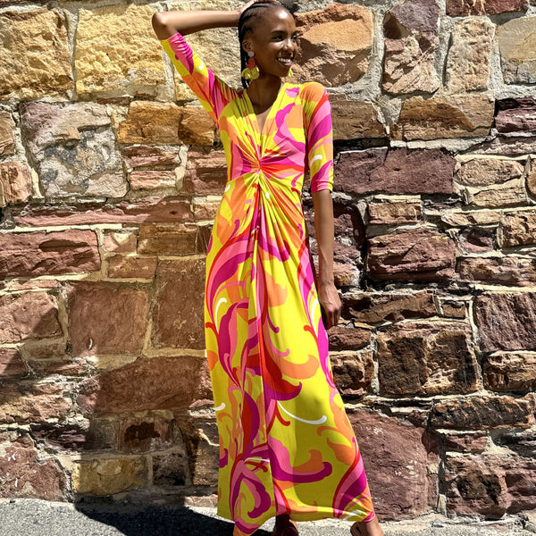 lola maxi dress yellow Tutti Frutti Lola Maxi Dress