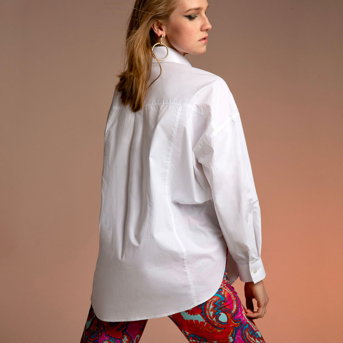 White Cotton Oversized Studio Shirt
