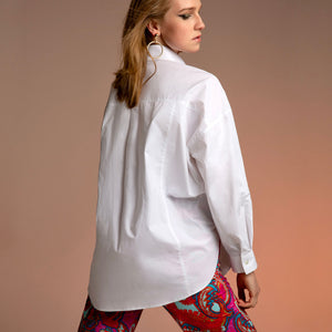 White Cotton Oversized Studio Shirt