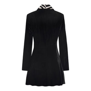 Zebra/Black Tiber Velvet Swing Jacket