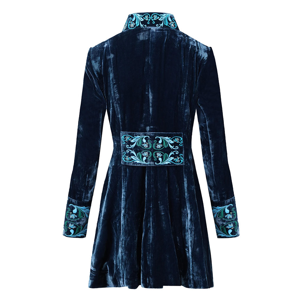 Royal Blue Velvet Grace Jacket - Beatrice von Tresckow Designs