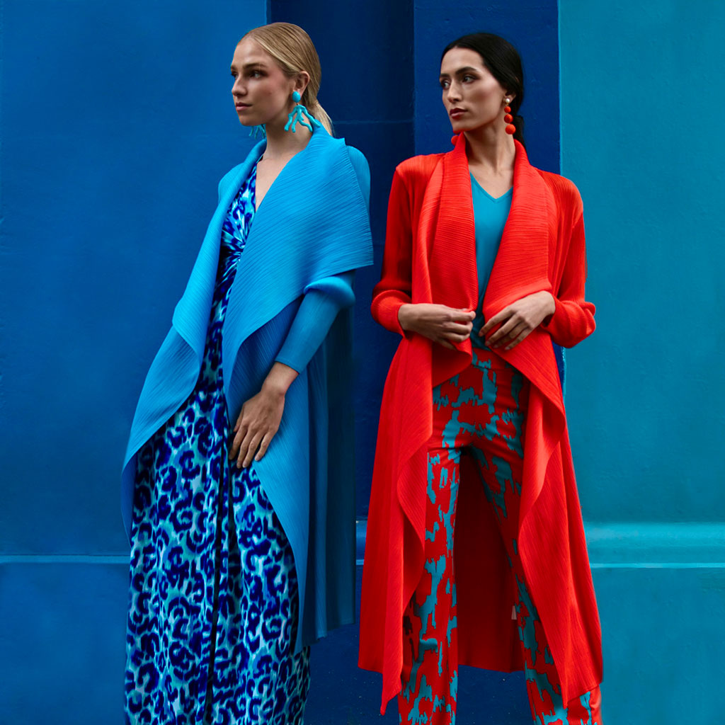 Turquoise Waterfall Crinkle Coat
