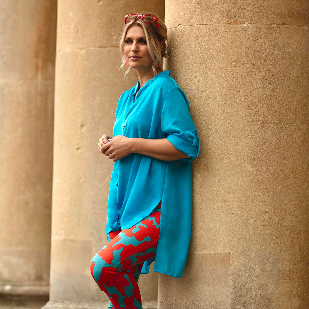 Turquoise Fritzi Oversized Shirt