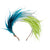 Turquoise/Lime Feather Halo Headband