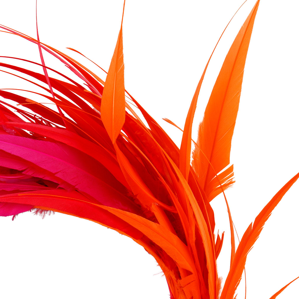 Pink/Orange Feather Halo Headband
