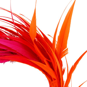 Pink/Orange Feather Halo Headband