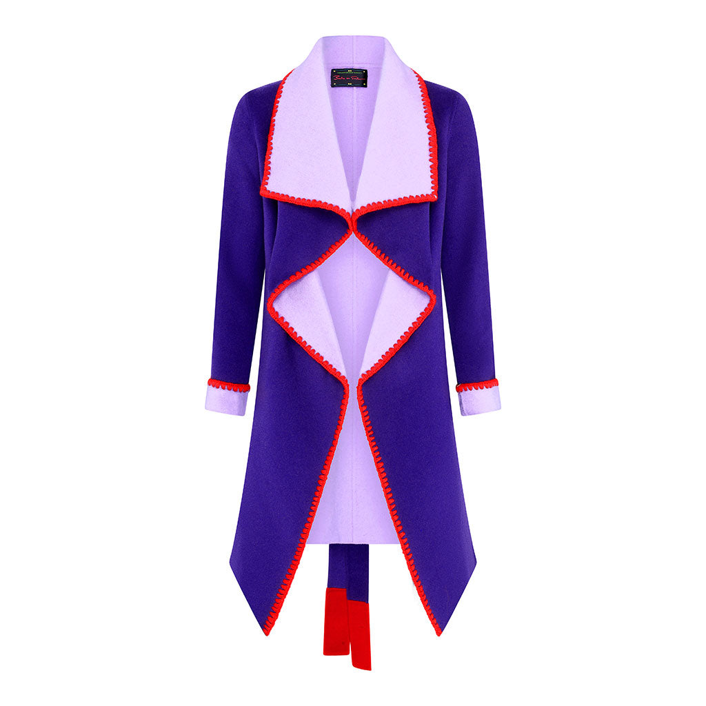 Purple/Lilac Berry Breeze Cashmere Mix Coat